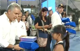 El Presidente Iván Duque durante el acto en el Valle del Cauca.
