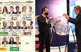 Sorteo del tarjetón realizado por la Registraduría.