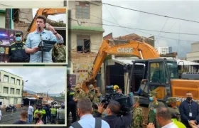 Acto de demolición de la vivienda