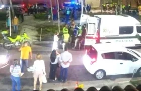 Momento de la captura de la agresora.