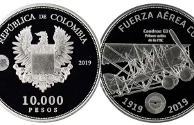 Ya está a la venta en las sucursales de Banrepública la moneda de 10.000 conmemorativa de la Fuerza Aérea.