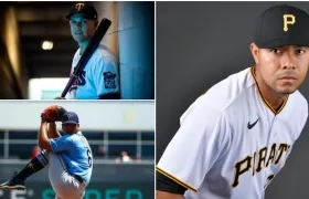 Gio Urshela, Luis Patiño y José Quintana. 