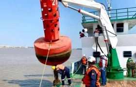 Labores de mantenimiento con el ARC 'Ciénaga de Mallorquín'.