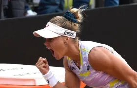 Laura Pigossi celebra la clasificación. 