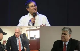 Gustavo Petro y los hermanos Samuel e Iván Moreno.