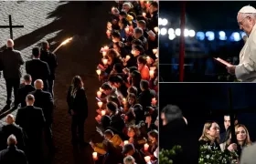 El Santo Padre presidió el pío ejercicio del Vía Crucis en el Coliseo de Roma.