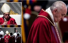 Papa Francisco en la celebración del Viernes Santo en El Vaticano.