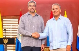 Los presidentes de Paraguay, Mario Abdo Benítez y de Colombia Iván Duque.
