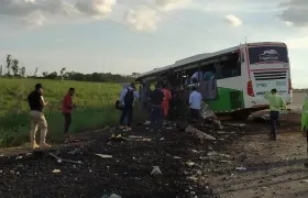 Bus accidentado.