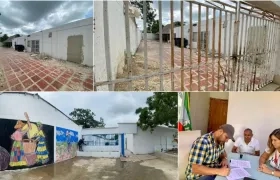 Contralora Yadira Morales, en su visita al alcalde de Santa Lucía, Rehunsen Martínez Díaz. El antes y después de la sede del adulto mayor. 