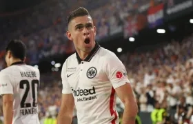 Rafael Santos Borré, delantero barranquillero. 