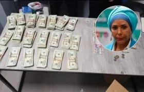 Los dólares que traía Piedad Córdoba.