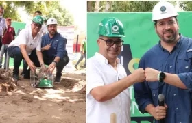 El alcalde de Baranoa, Roberto Celedón, y el director de Prosperidad Social, Pierre García.