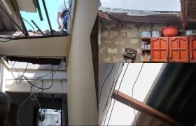 Viviendas destechadas en el barrio La Luz. 