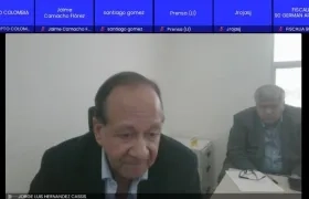 Jorge Hernández Cassis con su apoderado Oswaldo De Andreis,