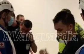 Alexander Guzmán tras la agresión. 