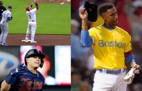 Donovan Solano, Giovanni Urshela y Jeter Downs. 