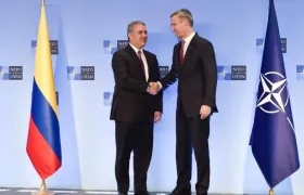 Iván Duque y Jens Stoltenberg.