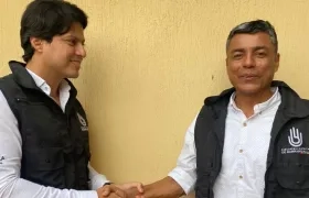 El Personero Miguel Ángel Álzate con el Coordinador de Salud, Wilson Llanos.