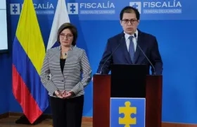 El Fiscal Francisco Barbosa Delgado y la Vicefiscal, Martha Janeth Mancera. 