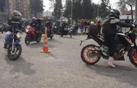 Motociclistas en Bogotá.