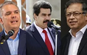 Iván Duque, Nicolás Maduro y Gustavo Petro.