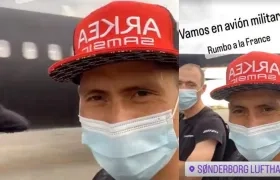 Nairo viajó en avión militar rumbo a territorio francés 