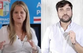 La Gobernadora Elsa Noguera y el Alcalde Jaime Pumarejo.