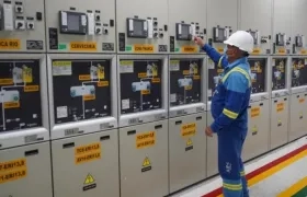 El cuarto de celdas de la subestación.