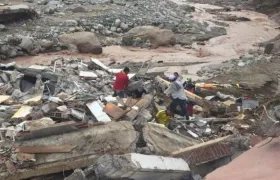 Aspecto de los destrozos que dejó una de las avalanchas. 