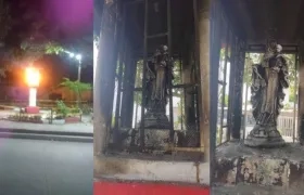 Imagen de la Virgen vandalizada en Soledad 2.000.