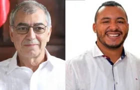 El alcalde William Dau y el concejal de Cartagena Javier Julio Bejarano.