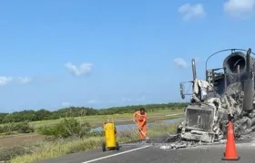 Accidente en la Vía Ciénaga-Barranquilla.