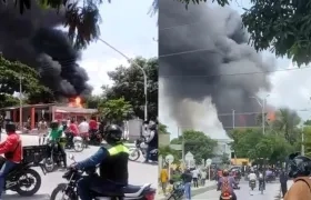 Imágenes del incendio.