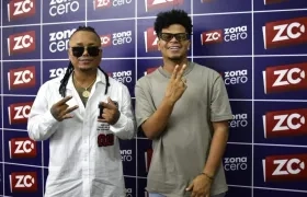 El ‘presidente de la champeta’ Mr Black junto al ‘prospecto de la melodía’ Keyvin Ce. 