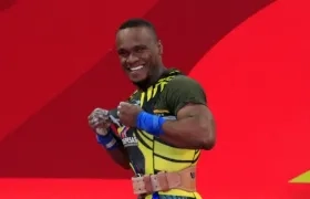 Santiago Rodallegas, pesista colombiana. 