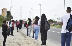 Segundo día de protestas de conductores de buses urbanos.