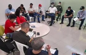 Los diferentes encargados de la Comisión Local para la Seguridad, Comodidad y Convivencia del Fútbol Profesional.