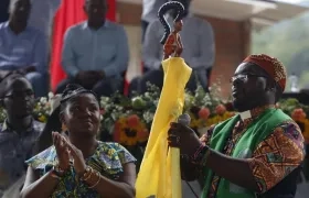 Francia Márquez durante el acto de posesión simbólica y ancestral a la Vicepresidencia. 