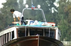 Una de las lanchas incautadas.