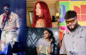 Bad Bunny, Karol G, Becky G y Farruko.