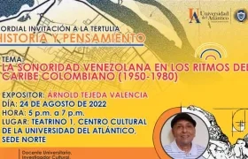 Afiche promocional de la ‘Tertulia historia y pensamiento'.