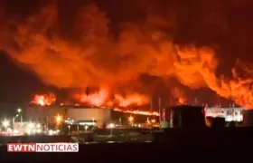 Magnitud del incendio en Matanzas, Cuba.