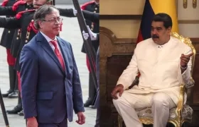 Gustavo Petro y Nicolás Maduro.