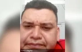 Digno Palomino durante la audiencia virtual. 