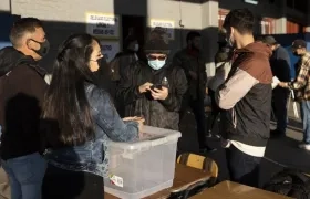 Uno de los centros de votación.