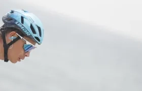 El ciclista colombiano Miguel Ángel 'Supermán' López.