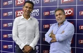 Los artistas Eibar Gutiérrez e Ismael Barrios.