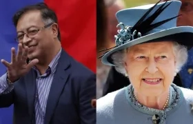 Presidente Petro y la Reina Isabel II.