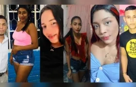 Los seis jóvenes fallecidos en el accidente. 